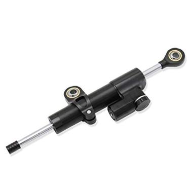 Imagem de DFAMIN Estabilizador de amortecedor de direção ajustável de motocicleta para kit de montagem MT-10 MT10 MT07 MT-07 MT09 MT-03 (preto)
