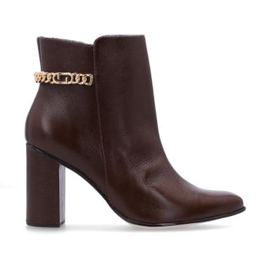 Imagem de Bota Cano Curto Luz da Lua - 56510019 Luz Da Lua Café  feminino