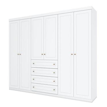Imagem de Guarda Roupa Casal Nova York 6 Portas Branco HP - Henn