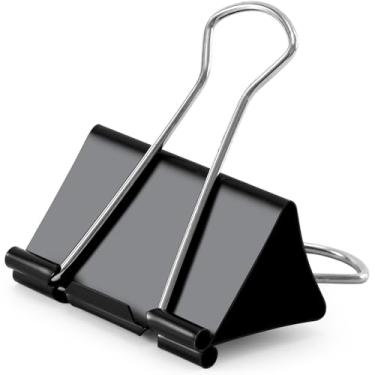 Imagem de 18 peças de clipes de fichário extra grandes de 6 cm de comprimento para escritório (atualização)