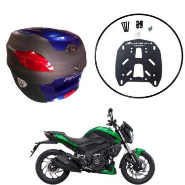 Imagem de Baú Moto Universal Awa 41 L  Suporte Sup Bajaj Dominar 400, Azul