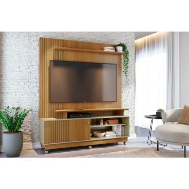 Imagem de Home Theater Ares para TV de até 75 polegadas (com rodízios) - Cumaru Opala - Madetec