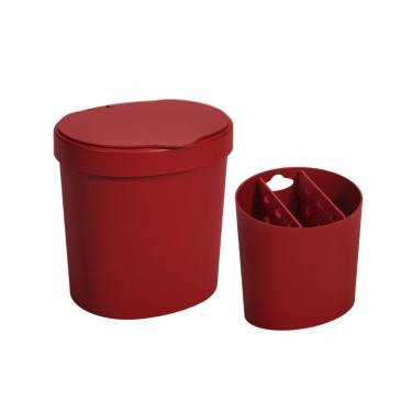 Imagem de Kit Organizador Pia Bancada Cozinha Coza Brinox - Vermelho