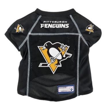 Imagem de Littlearth Camiseta para animais de estimação Pittsburgh Penguins da NHL pequena, cor do time