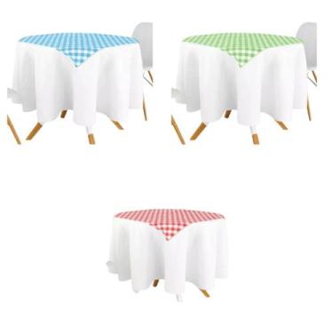 Imagem de Toalha De Mesa Festa Junina Xadrez Tnt Decoração 1x1m - PB Festas, Azu