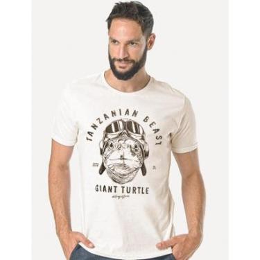 Imagem de Camiseta King & Joe Masculina Slim Tanzanian Beach Off-White-Masculino