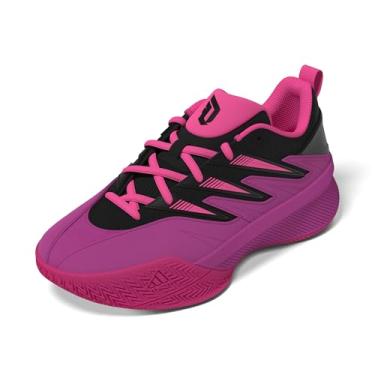 Imagem de adidas Tênis infantil de basquete certificado Dame 3, Lucid Fuchsia/preto/rosa lúcido, 17