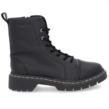 Imagem de Bota Coturno Feminino em Couro Confort Preto - Cód AL1304001 (Preto, BR, Adulto, Numérico, 39)