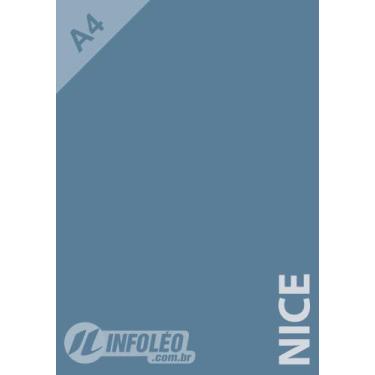 Imagem de Papel Color Plus A4 180 gramas Nice (Azul Acinzentado), 50 Folhas