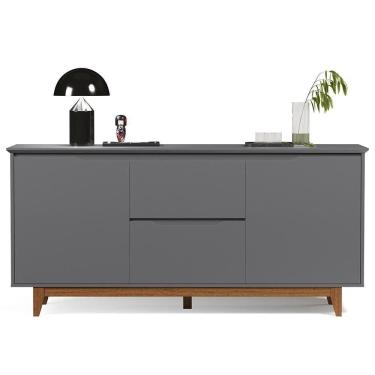 Imagem de Buffet Aparador Para Sala De Jantar 163cm Flow Cinza - Ej Móveis