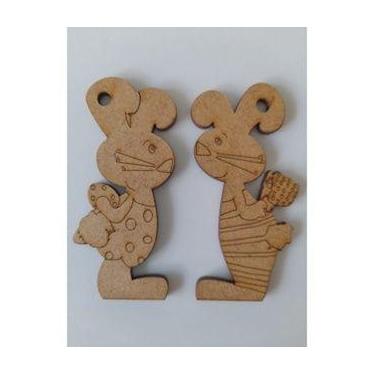Imagem de Recorte TAG Pascoa Aplique Decorativo Enfeite MDF - 20 UNIDADES - Inov