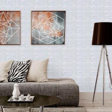 Imagem de Papel de Parede Tijolinho Pincelado em Tons de Cinza - Inove Papéis de