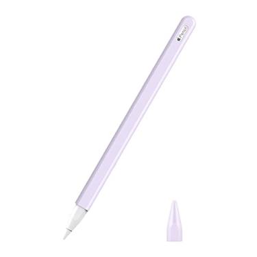 Imagem de Moko Estojo para Apple Pencil 2ª geração, [2 peças] Capa protetora de silicone para Apple Pencil 2ª geração e capa protetora para iPencil 2, roxo taro