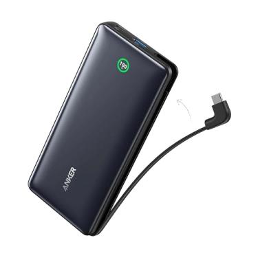 Imagem de Anker Nano Power Bank 20 K – Carregamento rápido de 30 W, cabo USB-C embutido, pacote de bateria ultracompacto de 20000 mAh para iPhone 16, 15, 14, 13, Samsung Galaxy S25, S24, S23, S22, iPad Air,