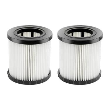 Imagem de (Pacote com 2) Filtros de substituição DCV5801H compatíveis com DEWALT DCV580 Cordless DCV581H DCV5801H 20V MAX aspirador de pó seco e úmido, kit de filtros HEPA, acessórios de peças de vácuo, filtros