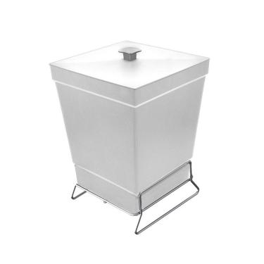 Imagem de Lixeira Para Banheiro De Plástico Com Suporte Apoio - Stolf Branco