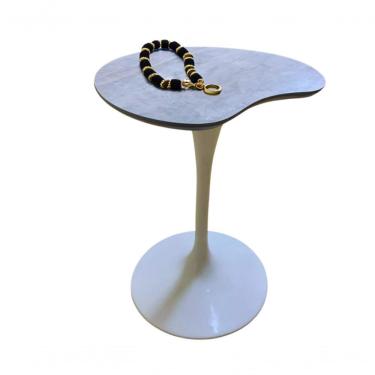 Imagem de Mesa Saarinen Organica De Apoio 60cm Tampo Cimento