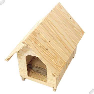 Imagem de Casinha De Cachorro De Madeira Sem Pintura Simples Extra Grande N5