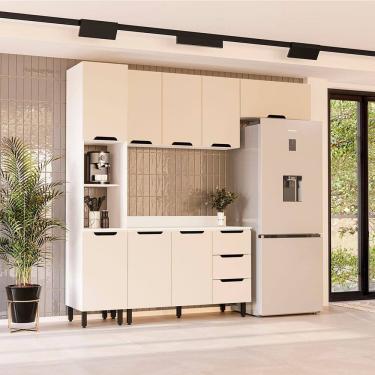 Imagem de Cozinha Completa 4 Peças 224,5cm X 240cm Meena Branco/Creme