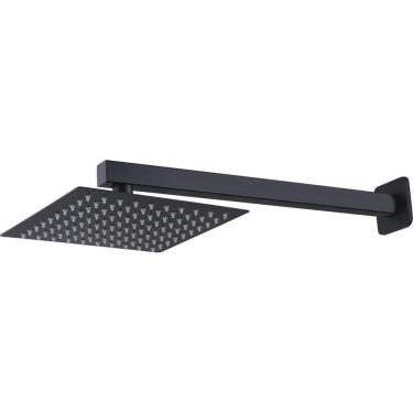 Imagem de Ducha Articulada Quadrada Inox C- Tubo Longo 9212505 Preta Pevilon