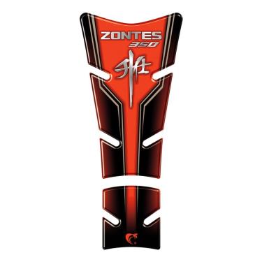 Imagem de Adesivo Protetor Tanque Moto Zontes R350 Z350 T350x Cor Vermelho