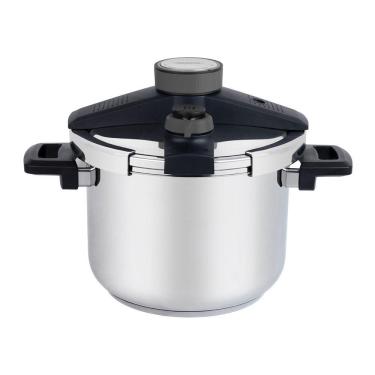 Imagem de Panela Pressão Presto Aço Inox Fundo Triplo 5 Dispositivos De Segurança 22 Cm 6l - Tramontina 62518220