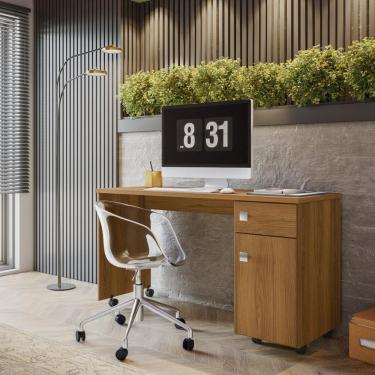 Imagem de Escrivaninha Office Malta Com 1 Porta E 1 Gaveta Freijo Lukaliam