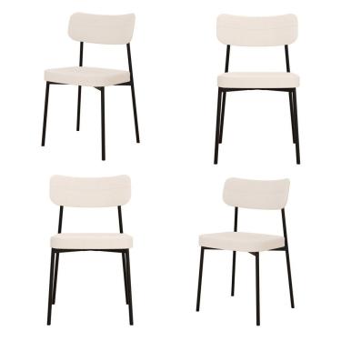 Imagem de Kit Com 4 Cadeiras Para Sala De Jantar Mona Yescasa Palha Corriente