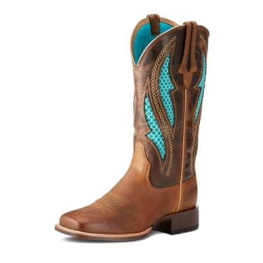 Imagem de Ariat Bota feminina Dulce Western, Marrom envelhecido/marrom, 9