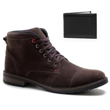 Imagem de Bota Coturno Masculina Com Carteira Épico Moderna Casual Dia A Dia Confortavel