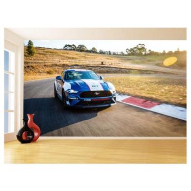 Imagem de Papel De Parede 3D Carro Ford Mustang Gt Pista 3,5M Car72 - Você Decor