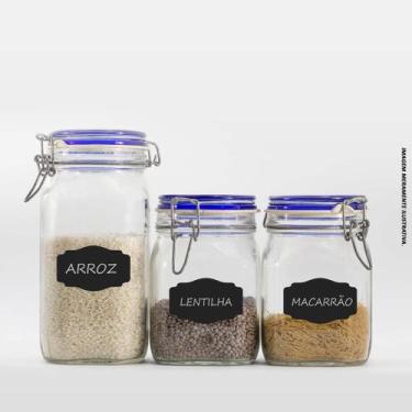 Imagem de Kit 30 Adesivos Organização Potes Cozinha escrever - PRESENTE-BRINDE