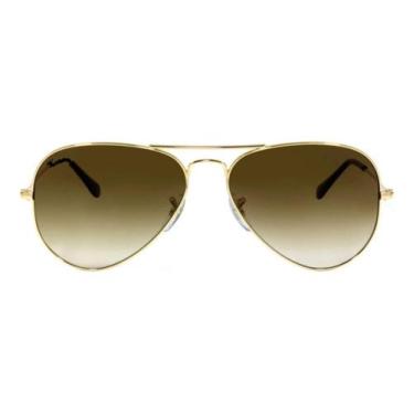 Imagem de Óculos Aviador 0025 Marrom Degrade Imp. Lentes Cristal UV400 - VisaOti