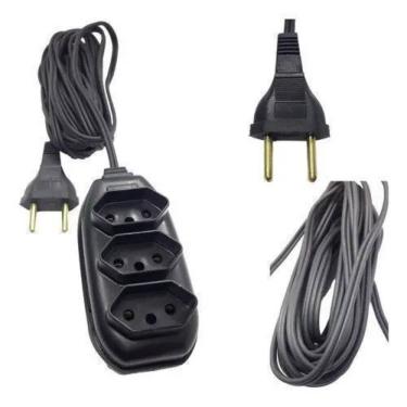 Imagem de Extensão Elétrica 3 metros com 3 Tomadas Reforçada e Segura