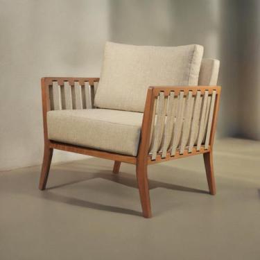 Imagem de Poltrona Decorativa Madeira Maciça Helena - Castellar Móbile