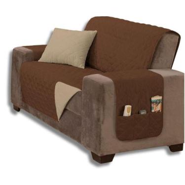 Imagem de Capa De Sofá 2 Lugares Manu Matelada Dupla Face Com Bolsos - Mr Enxova