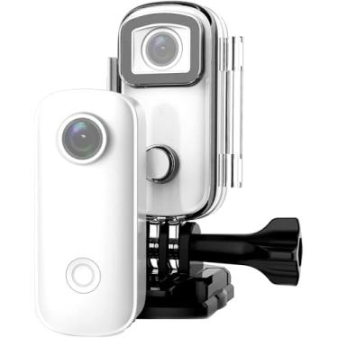 Imagem de C100+ 4k| 30M Water Resistant | Magnetic Body Action Camera | WiFi 2.4 GHZ | Live Streaming | Insta Go | Body Cam | Webcam, White