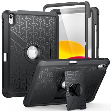 Imagem de MoKo Capa para iPad (A16) 11ª/10ª geração 2025/2022, capa protetora de corpo inteiro, resistente à prova de choque, camada dupla, protetor de tela integrado e suporte para iPad 11/10,9 polegadas,