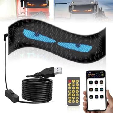 Imagem de Luz De Olhos Do Diabo Para Carros E Caminhões, 17/35/60cm, Olhos Led Dinâmicos Para Carros Diy, Display Led Flex Para Carro Programável, Luzes De Carro Devil Eyes, 120×595mm(4.72×23.4in)