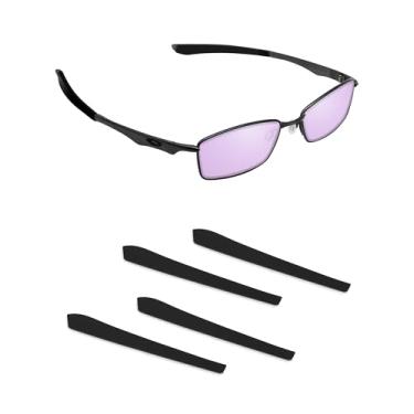 Imagem de Handwith 2 pares de meias de silicone macio para óculos de sol Oakley Wingspan OX5040 OX5052, antiderrapante, ajuste confortável, óculos, braço, peças sobressalentes, kit de substituição preto