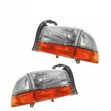 Imagem de Lâmpada de neblina esquerda direita LED luz diurna frontal LED conjunto de farol lâmpada ampla compatível com Durango 1997-2004 AM-31144243 (esquerda)