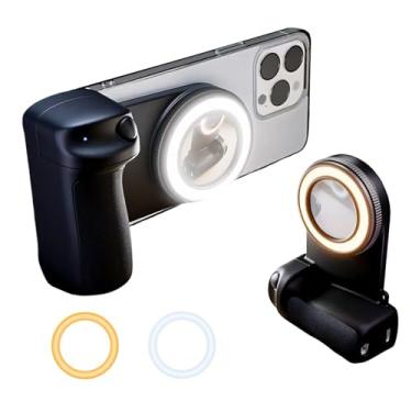 Imagem de Owfeel Anel De Luz Magnético Para Selfies, Preenchimento Led Recarregável Com Espelho Iphone, Controle Remoto Sem Fio Bluetooth Vídeo, Vlog, Sessão Fotos E Acessório Compatível Magsafe