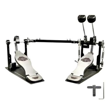 Imagem de HAIRIESIS Pedal De Bumbo Duplo Com Batedor Ajustável, Duplo, Corrente Dupla Para Bateria Eletrônica E Conjunto