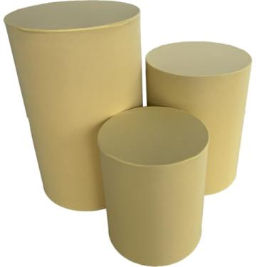 Imagem de Capa de Cilindro Para Decoração Festa Veste Fácil - Kit Capa Para Cilindro multicolorido(AMARELO BB)