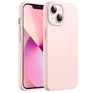 Imagem de JETech Capa de Silicone para iPhone 13 de 6,1 Polegadas, Case Protetora de Corpo Inteiro com Toque Macio e Sedoso, Capinha à Prova de Choque com Forro de Microfibra (rosa)
