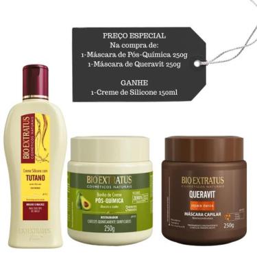 Imagem de Cronograma Bio Extratus Queravit/Pós Química +Creme Silicone