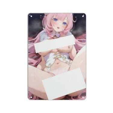 Imagem de Anime Sexy Bikini Hot Girl Pinup Girl Metal Tin Sign Wall Art Poster Decor for Home Bar Club Bedroom Bathroom Man Cave Otaku 20 x 30 cm, AN013