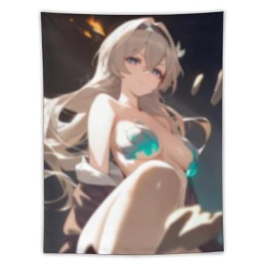 Imagem de LIEGBMEU Tapeçaria Sexy Hot Anime Girl 152.4 cmx203.2 cm Wall Quilt Art Whimsical Tapestry DecorationAF018