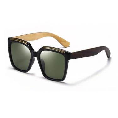 Imagem de VFDHN Óculos de sol masculino polarizado UV400 fashion espelhado esportivo para dirigir (verde)