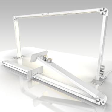 Imagem de Lâmpada de mesa LED 36W, 4000-6000K Lâmpada de mesa regulável, 3 modos de iluminação, luz de mesa quadrada para estudo, construção de modelos, pintura, artesanato - branco